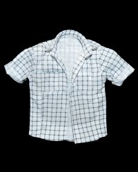 Present Toys Back To The Future Marty McFly "Time Travel Man": Checkered Short Sleeve Shirt (White)