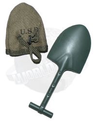 Blue Box Toys WWII US Army T-Handle Shovel E-Tool with Cover
