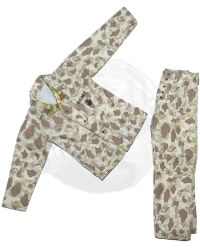 UJINDOU WW2 USMC Battle of Okinawa: M42 P-44 Frogskin Summer Camouflage Uniform Shirt & Trousers