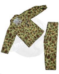 UJINDOU WW2 USMC Battle of Okinawa: M42 P-44 Frogskin Fall Camouflage Uniform Shirt & Trousers