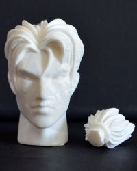Dragon Models Ltd. Asian Head Sculpt With Pony Tail (Unpainted)