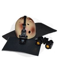 DamToys Operation Red Wings Navy SEALS SDV Team 1 Leader: PT Protection Helmet With L2G04 NVG Mount, AN/PVS-15 Night Vision Binocular & Lens Caps