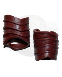 ZMDC KUSA Hairy Rouge Warrior: Upper Arm Vambrace Armor (Burgundy)