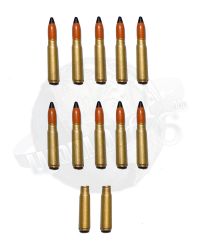 Battlegear Toys WWII US Army Armor Piercing 50 Caliber Ammunition Shell Rounds x 12