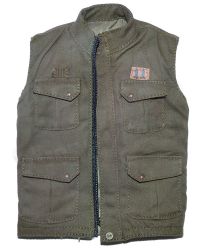 World Box Motor Mechanic Bousouzoku of One, The “Buzz Cut”: Carhart Sleeveless Vest With Skull Imprint (Green)